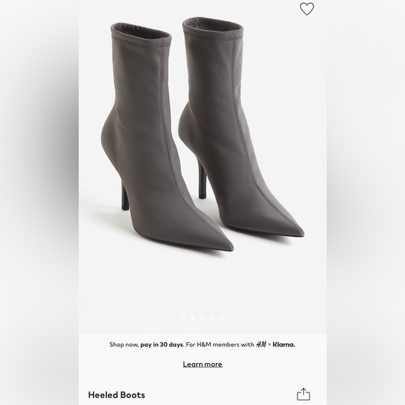 Knife boots H&M sold out rare, NEW- size 4 sock boots , pointed toe blcg - Picture 1 of 12